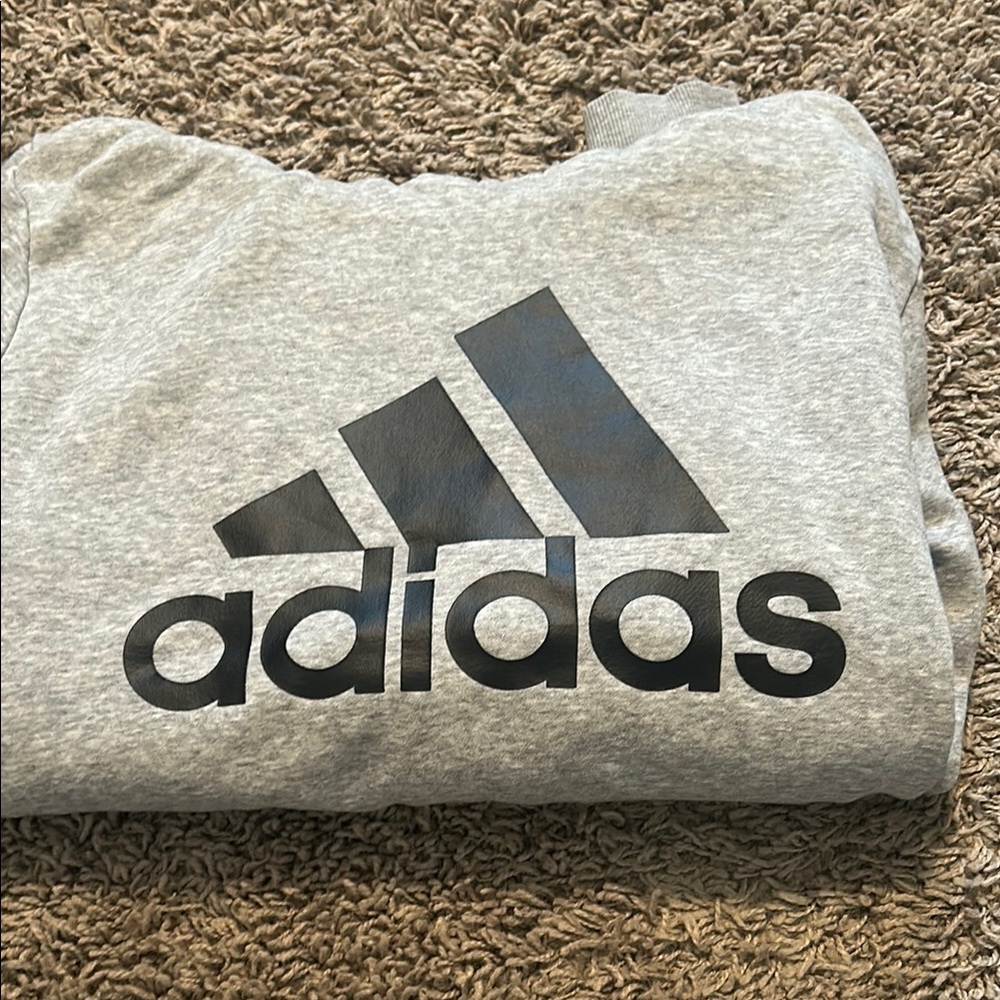 Adidas Gray Sweatshirt with Black Logo